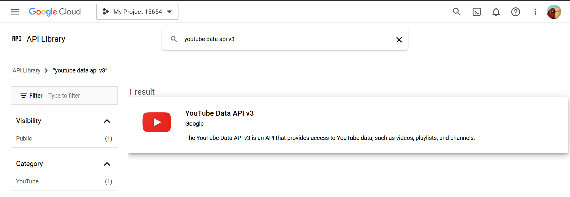 YouTube Data API v3